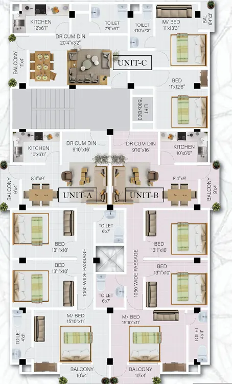Typical Floor Plan 1st to 3rd