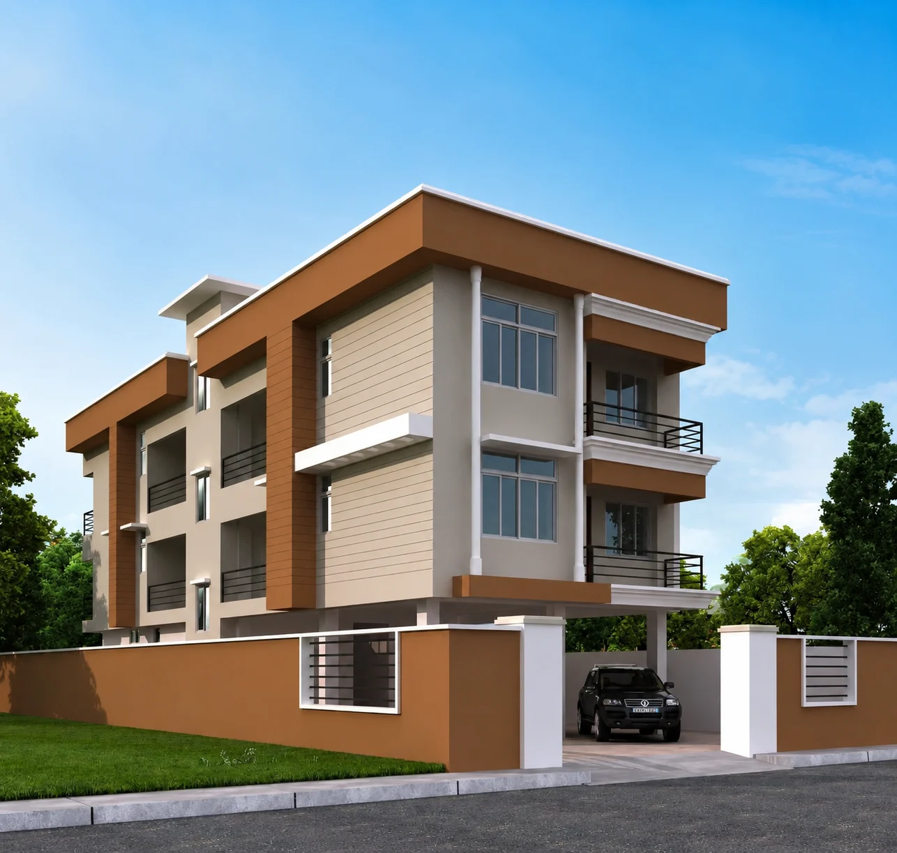 Modern residential build